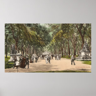 Vintage Postcard Central Park New York City Poster