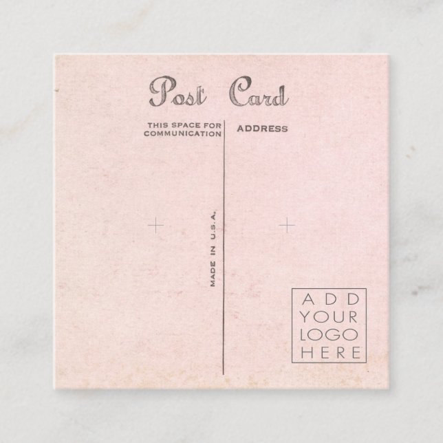 Vintage Postcard Earrings Backing Cards Add Logo (Front)