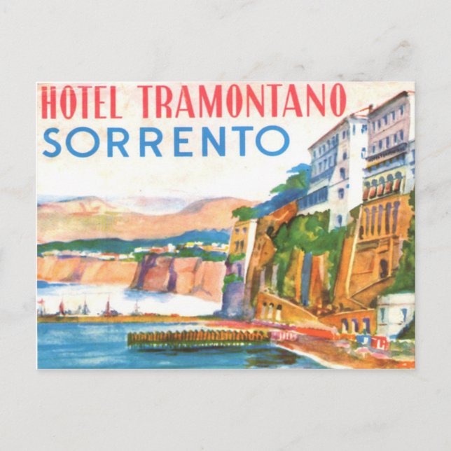 Vintage Postcard - Hotel Tramontano Sorrento Italy (Front)
