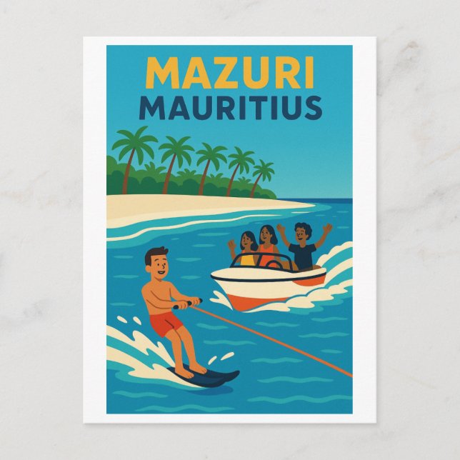 Vintage postcard - Mazuri Mauritius (Front)