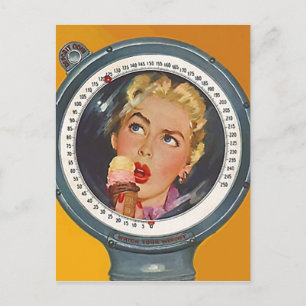 Vintage Postcard New Year Weight Resolution PC