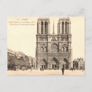 Vintage Postcard of Notre Dame in Paris