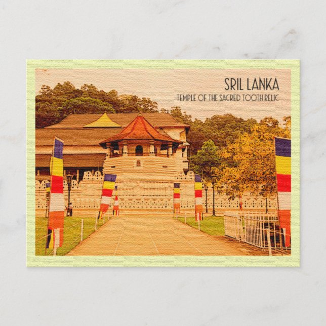 Vintage Postcard Sacred Tooth Relic Sri Lanka (Front)