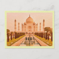 Vintage Postcard Taj Mahal India