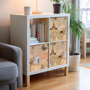 Vintage Postcards poster for furniture decoupage 