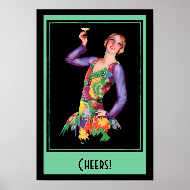 Vintage Poster - 1920's Flapper Girl (Front)