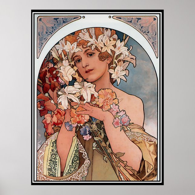 Vintage Poster Alphonse Mucha Ad (Front)