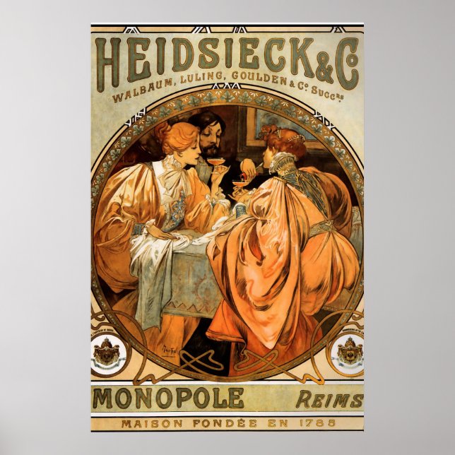 Vintage Poster Alphonse Mucha Biscuits Ad 2 (Front)