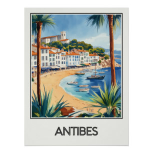 Vintage Poster Antibes, pearl of the French Rivier