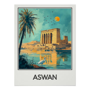 Vintage Poster Aswan, Mystery of the Nile