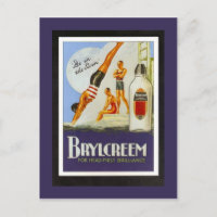 Vintage poster, Brylcreem, by the pool