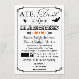 Vintage Poster & Chalkboard Wedding Invitation 11