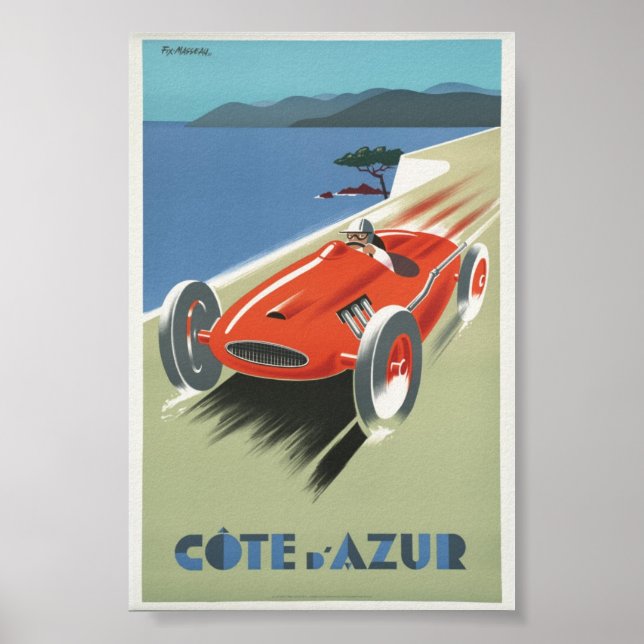 Vintage Poster Cote de Azur French Riviera (Front)