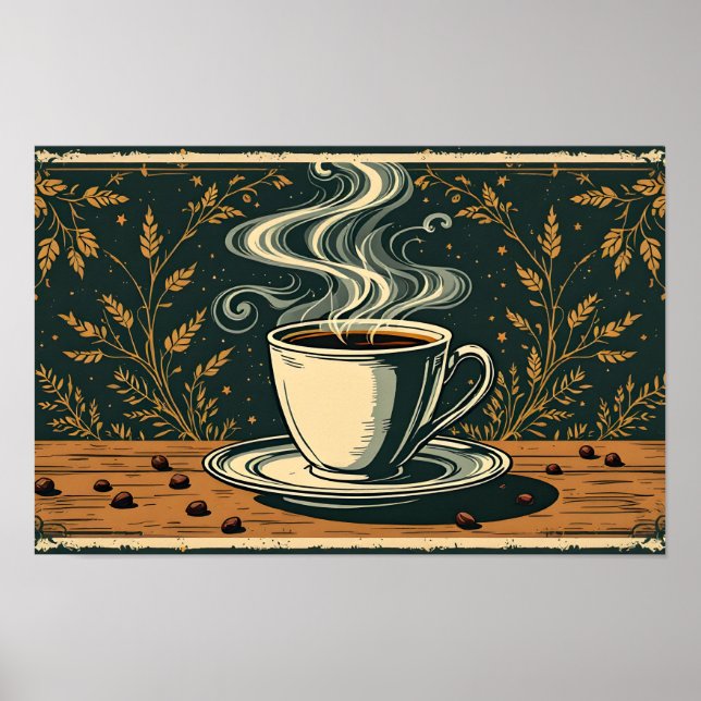 Vintage poster for coffee house (Front)