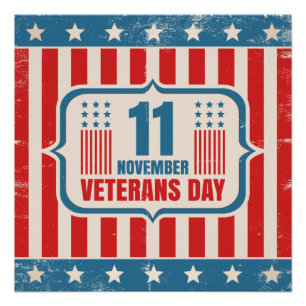 Vintage poster for Veterans day