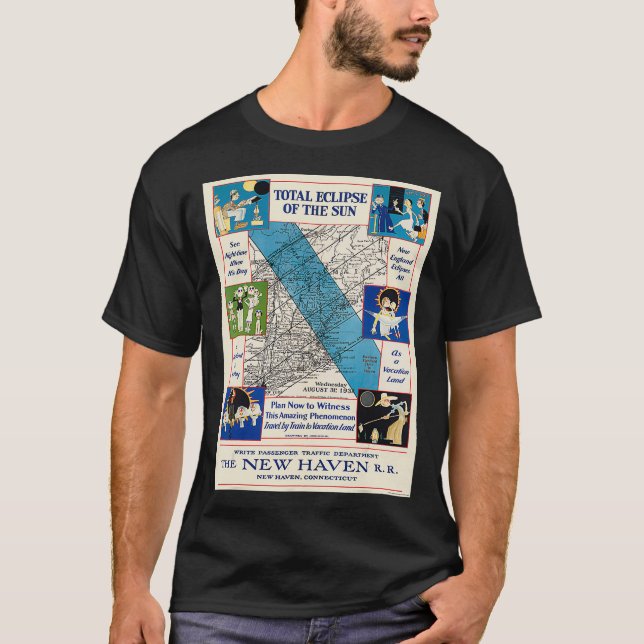 Vintage poster  New Haven Railroad Retro T-Shirt (Front)