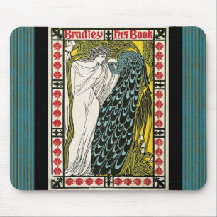 Vintage Poster:Peacock:Woman Mouse Mat