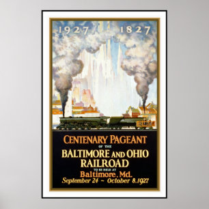 Vintage Poster Print Baltimore Railroad