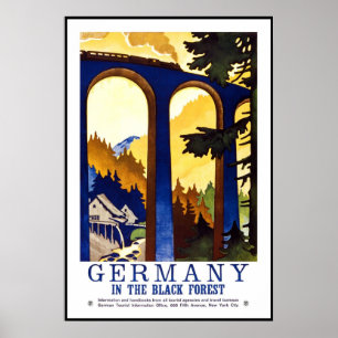 Vintage Poster Print Black Forest Germany