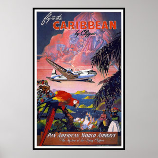 Vintage Poster Print Caribbean