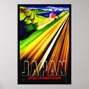 Vintage Poster Print Japan Japanese Railway