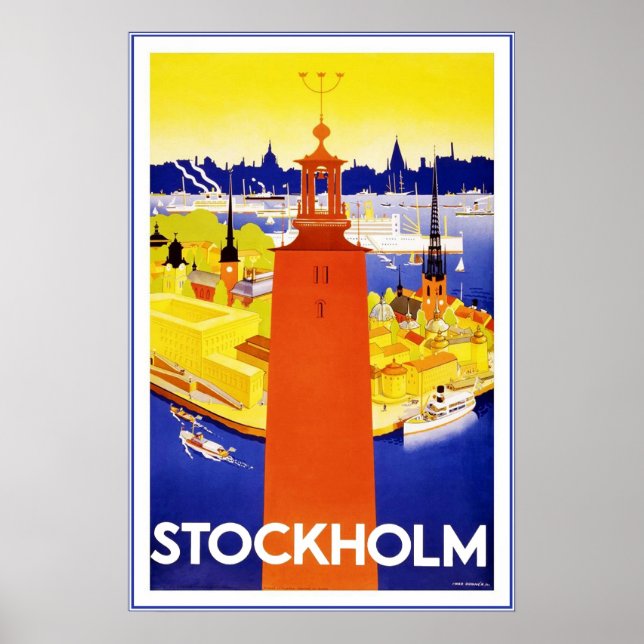 Vintage Poster Print Stockholm (Front)