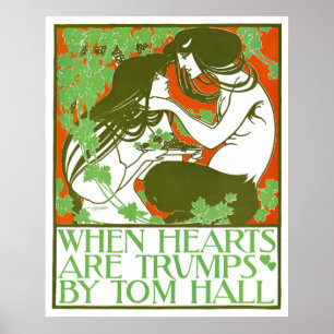 Vintage Poster Print: When Hearts are Trump