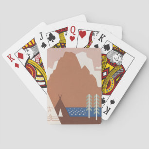 Vintage Poster Promoting Travel To Montana. 2 Playing Cards