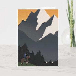 Vintage Poster Promoting Travel To Montana. Card