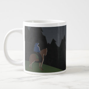 Vintage Poster Promoting Travel To Montana. Large Coffee Mug