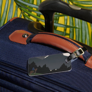 Vintage Poster Promoting Travel To Montana. Luggage Tag