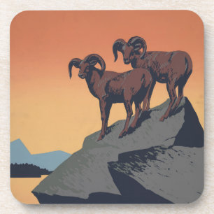 Vintage Poster Promoting Travel To National Parks Coaster