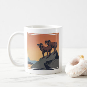 Vintage Poster Promoting Travel To National Parks Coffee Mug