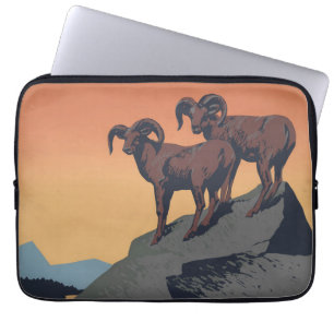 Vintage Poster Promoting Travel To National Parks Laptop Sleeve