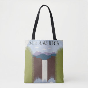 Vintage Poster Promoting Travel To National Parks. Tote Bag