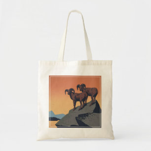 Vintage Poster Promoting Travel To National Parks Tote Bag