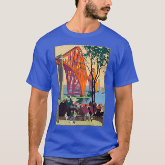 Vintage Poster Railroad Bridge Premium T-Shirt