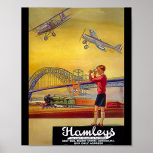 Vintage Poster Repo for Hamley's Toy Store London