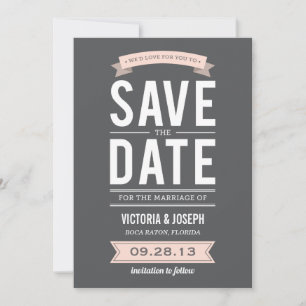 VINTAGE POSTER   SAVE THE DATE ANNOUNCEMENT