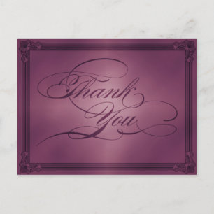 Vintage Poster Style Thank You Postcard