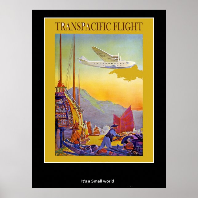 Vintage Poster Transpacific Flights (Front)