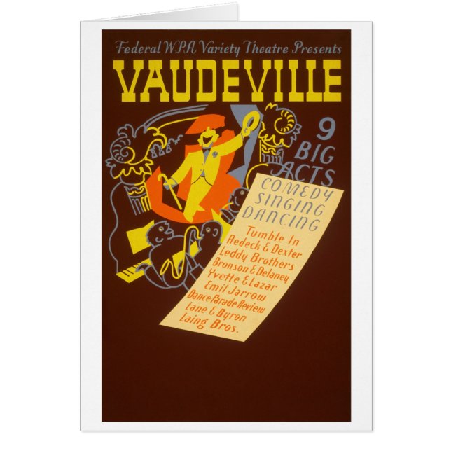 Vintage Poster Vaudeville Illustration (Front)