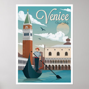 Vintage Poster - Visit Venice Italy