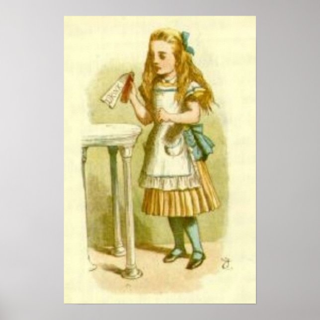 VINTAGE POSTERS - ALICE IN WONDERLAND DRINK ME ART (Front)