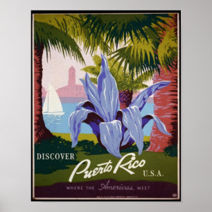 Vintage Posters, Discover Puerto Rico USA Poster