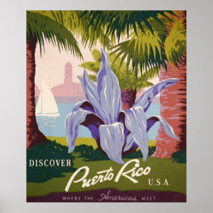 Vintage Posters, Discover Puerto Rico USA Poster