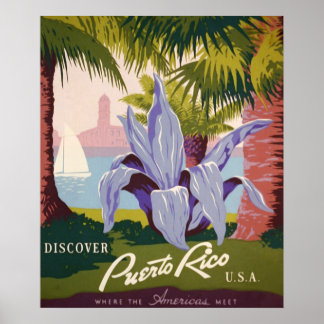 Vintage Posters, Discover Puerto Rico USA Poster
