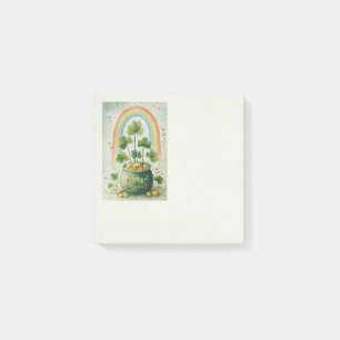 Vintage Pot of Gold and Rainbow Post-it Notes