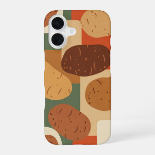 Vintage Potato Pattern iPhone 16 Case