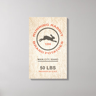 Vintage Potato Sack Canvas Print